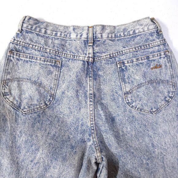 VTG Chic Acid Wash Jeans 18Avg 32x30 High Rise Baggy 80s 90s Y2K Mom Grunge Rock - Picture 16 of 16